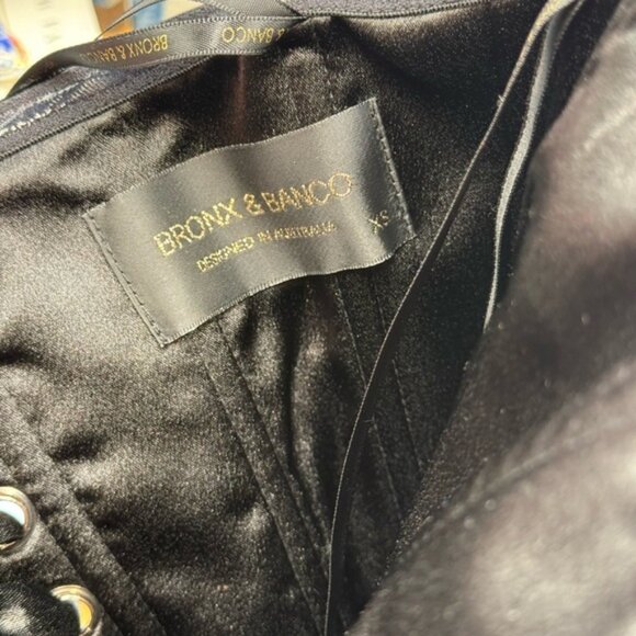 🆕 BRONX & BANCO 🧿 NWOT Florentina Corset Gown, Black Velvet, Sz XS US 2 - Picture 13 of 15
